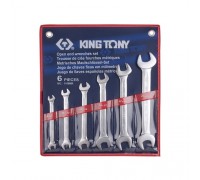 KING TONY Набор рожковых ключей, 8-19 мм, 6 предметов