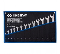 KING TONY Набор комбинированных ключей, 6-24 мм, чехол из теторона, 13 предметов