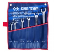 KING TONY Набор разрезных ключей, 8-22 мм, 6 предметов