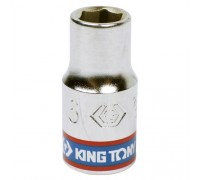 KING TONY Головка торцевая стандартная шестигранная 1/4", 6 мм