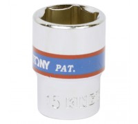 KING TONY Головка торцевая стандартная шестигранная 3/8", 15 мм