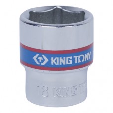KING TONY Головка торцевая стандартная шестигранная 3/8", 18 мм