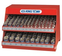 KING TONY Стенд с торцевыми головками 1/2", 8-32 мм, серия 4330М, 172 предмета