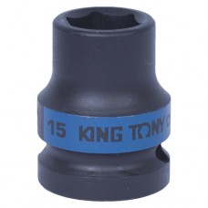 KING TONY Головка торцевая ударная шестигранная 1/2", 15 мм