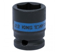KING TONY Головка торцевая ударная шестигранная 1/2", 22 мм