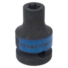 KING TONY Головка торцевая ударная TORX Е-стандарт 1/2", E10, L = 38 мм