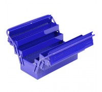 МАСТАК Ящик инструментальный раскладной, 5 отсеков, синий