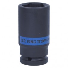 KING TONY Головка торцевая ударная глубокая шестигранная 3/4", 32 мм