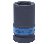 KING TONY Головка торцевая ударная глубокая шестигранная 1", 33 мм