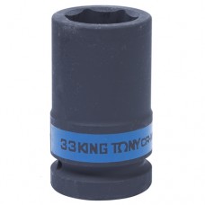 KING TONY Головка торцевая ударная глубокая шестигранная 1", 33 мм